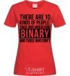 Women's T-shirt There are 10 kinds of people red фото