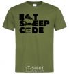 Men's T-Shirt Eat sleep code millennial-khaki фото