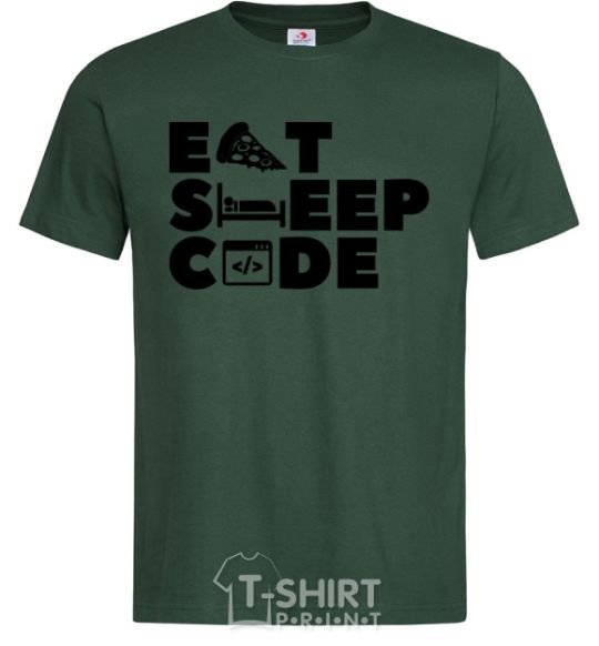 Men's T-Shirt Eat sleep code bottle-green фото