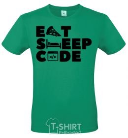 Men's T-Shirt Eat sleep code kelly-green фото
