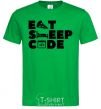 Men's T-Shirt Eat sleep code kelly-green фото