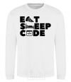 Sweatshirt Eat sleep code White фото