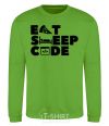 Sweatshirt Eat sleep code orchid-green фото