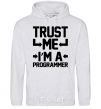 Men`s hoodie Trust me i'm a programmer sport-grey фото