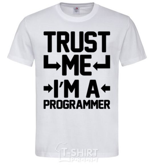 Men's T-Shirt Trust me i'm a programmer White фото