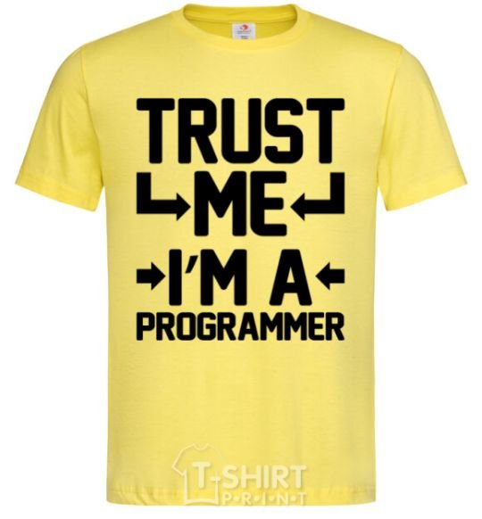Men's T-Shirt Trust me i'm a programmer cornsilk фото