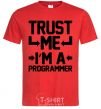 Men's T-Shirt Trust me i'm a programmer red фото