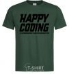 Мужская футболка Happy coding Темно-зеленый фото
