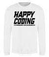 Sweatshirt Happy coding White фото