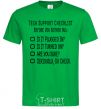 Men's T-Shirt Tech support checklist kelly-green фото