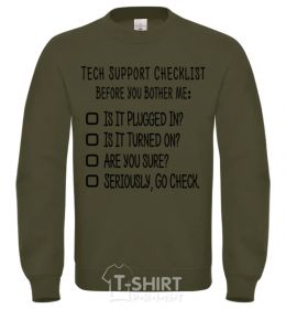Sweatshirt Tech support checklist sand фото