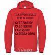Men`s hoodie Tech support checklist bright-red фото