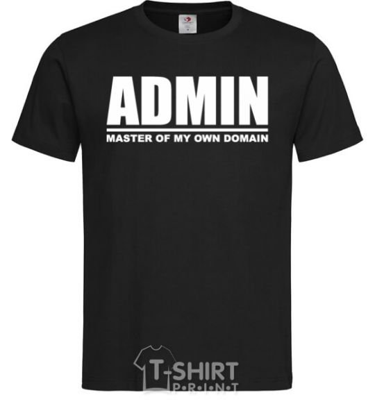 Мужская футболка Admin master of my own domain Черный фото