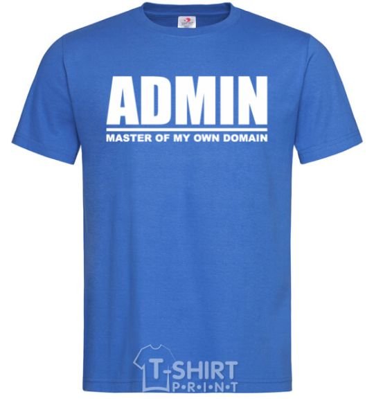 Мужская футболка Admin master of my own domain Ярко-синий фото