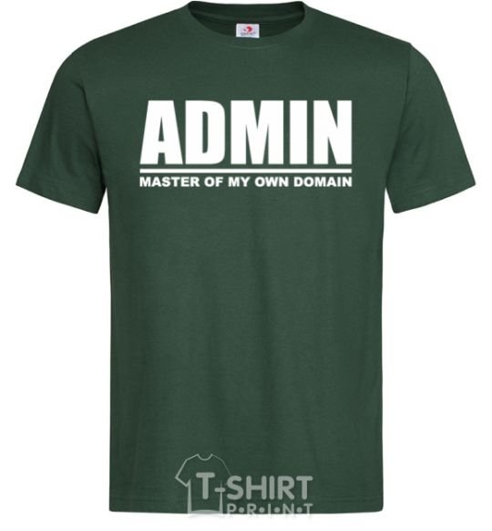 Men's T-Shirt Admin master of my own domain bottle-green фото