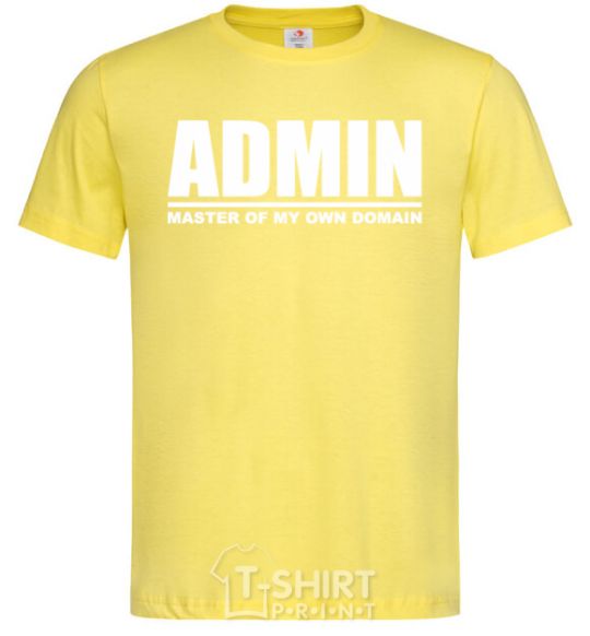 Men's T-Shirt Admin master of my own domain cornsilk фото