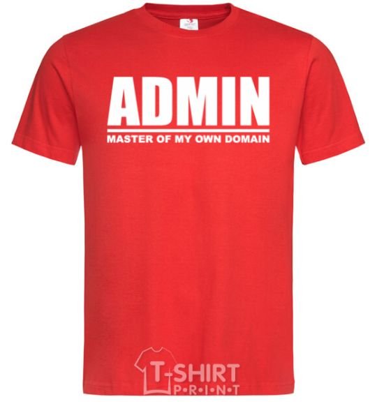 Men's T-Shirt Admin master of my own domain red фото