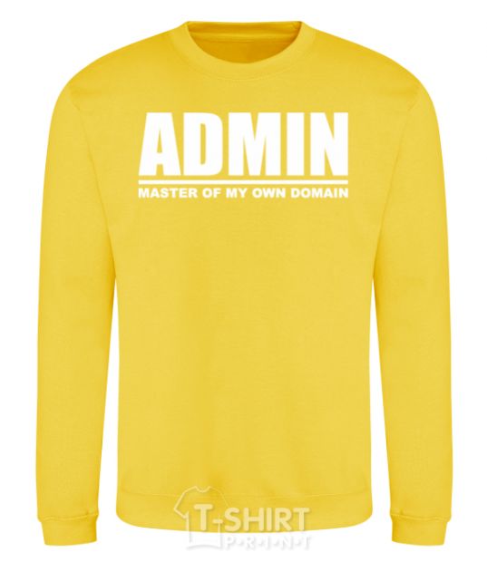 Sweatshirt Admin master of my own domain yellow фото