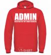 Men`s hoodie Admin master of my own domain bright-red фото