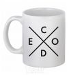 Ceramic mug C o d e White фото