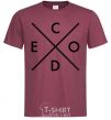 Men's T-Shirt C o d e burgundy фото