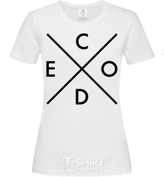 Women's T-shirt C o d e White фото