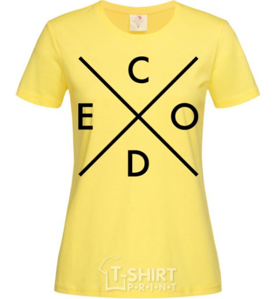 Women's T-shirt C o d e cornsilk фото