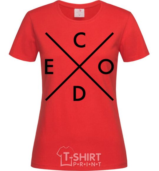 Women's T-shirt C o d e red фото