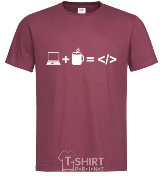 Men's T-Shirt Code burgundy фото