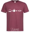 Men's T-Shirt Code burgundy фото