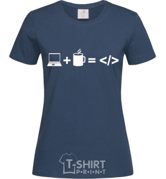 Women's T-shirt Code navy-blue фото