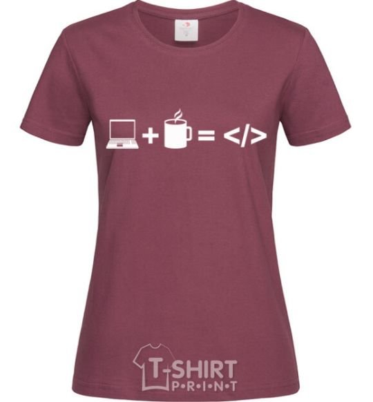 Women's T-shirt Code burgundy фото