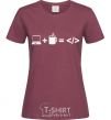 Women's T-shirt Code burgundy фото