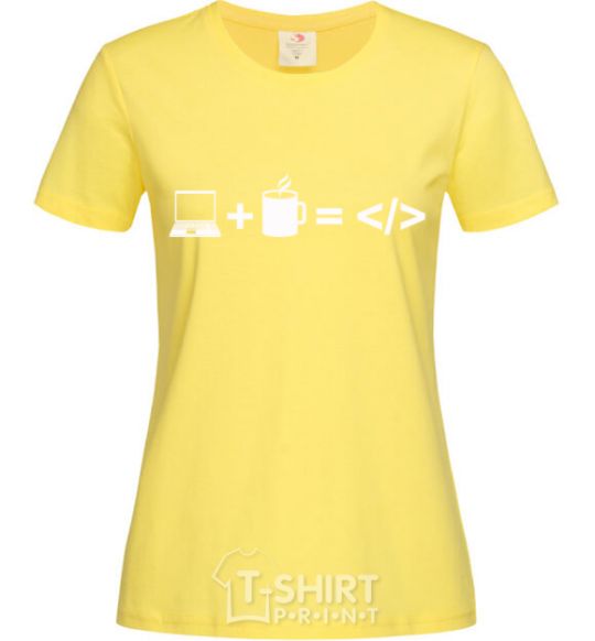 Women's T-shirt Code cornsilk фото