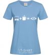 Women's T-shirt Code sky-blue фото