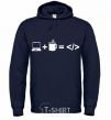 Men`s hoodie Code navy-blue фото