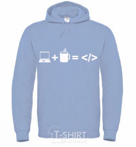 Men`s hoodie Code sky-blue фото