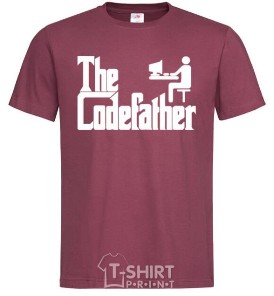 Men's T-Shirt The Сodefather burgundy фото