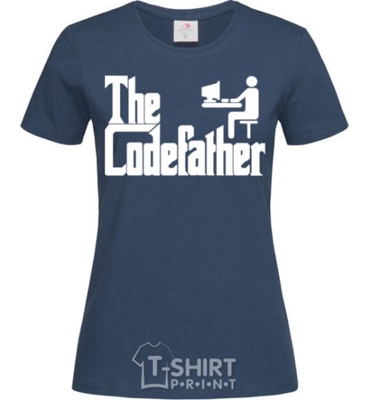 Женская футболка The Сodefather Темно-синий фото