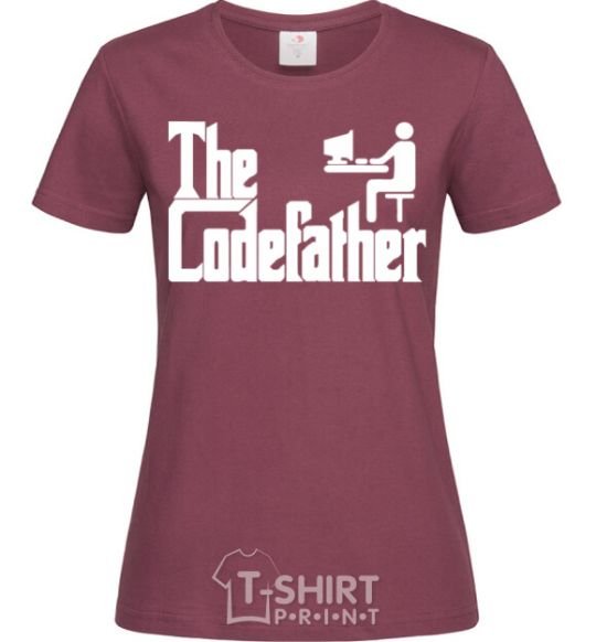Женская футболка The Сodefather Бордовый фото