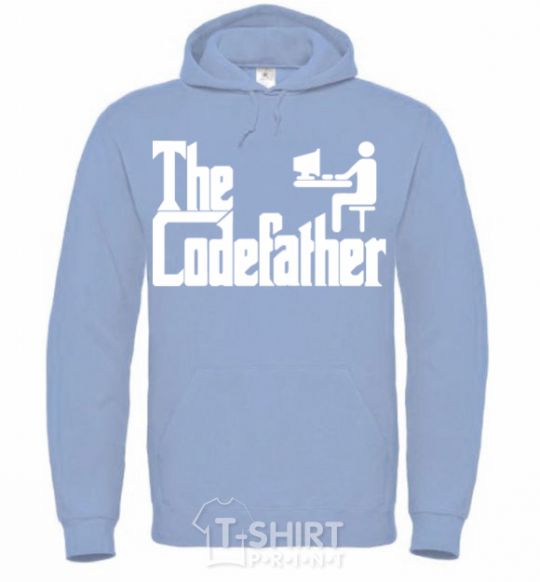 Men`s hoodie The Сodefather sky-blue фото
