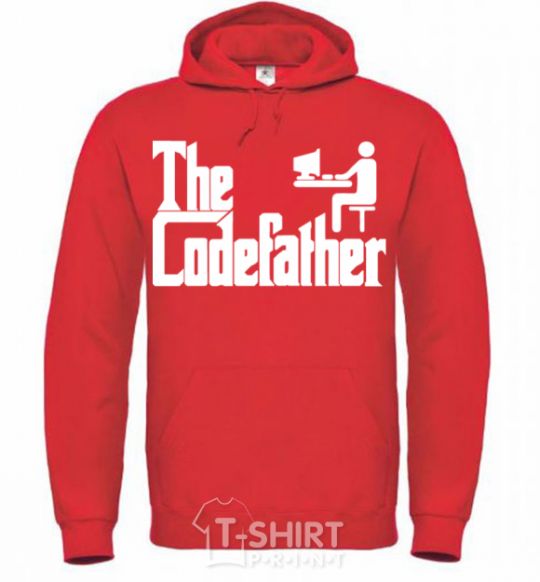 Men`s hoodie The Сodefather bright-red фото
