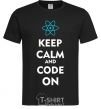Men's T-Shirt Keep calm and code on black фото