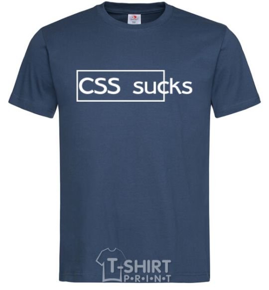 Мужская футболка CSS sucks Темно-синий фото