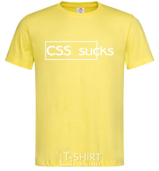 Men's T-Shirt CSS sucks cornsilk фото