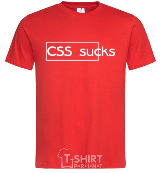 Men's T-Shirt CSS sucks red фото