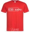 Men's T-Shirt CSS sucks red фото