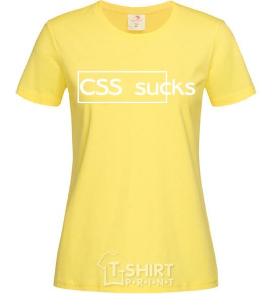 Женская футболка CSS sucks Лимонный фото