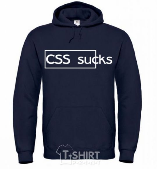Men`s hoodie CSS sucks navy-blue фото