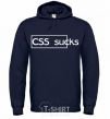 Men`s hoodie CSS sucks navy-blue фото